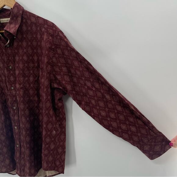 Munsingwear Vintage Men's Cotton Button Down Western Long Sleeve Shirt Size XL - Picture 3 of 9